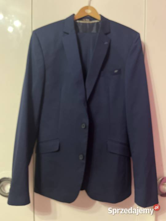 Garnitur męski Aljeka granatowy 188 mazowieckie Sochaczew sprzedam