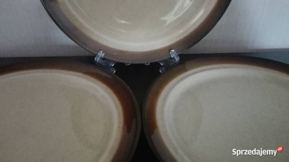 Talerze płaskie porcelit Pruszków Warpechy Stare
