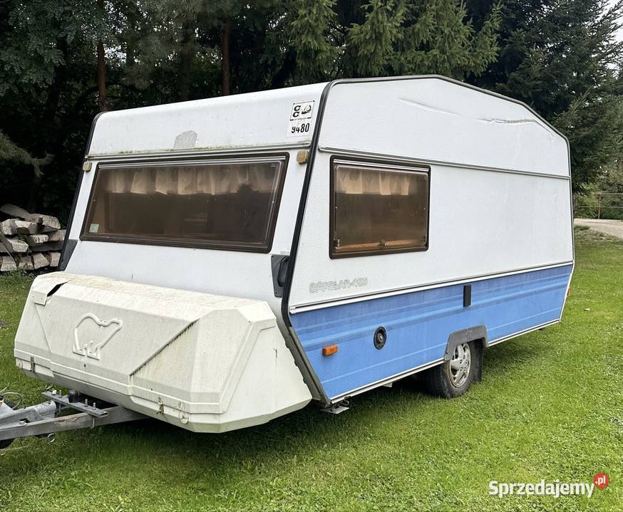 Przyczepa kempingowa 45 osób namiot zadaszenie Słotowa