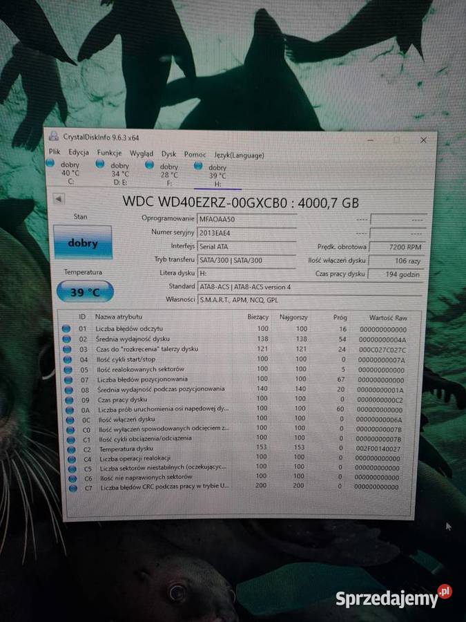 WD BLUE 4TB EZRZ 720064MB łódzkie Łódź
