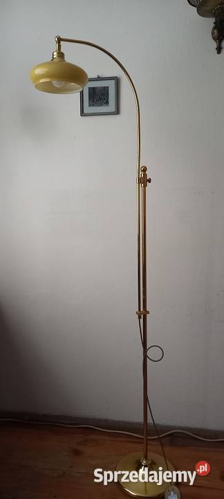 Mosiężna lampa podłogowa z ruchomym ramieniem łódzkie