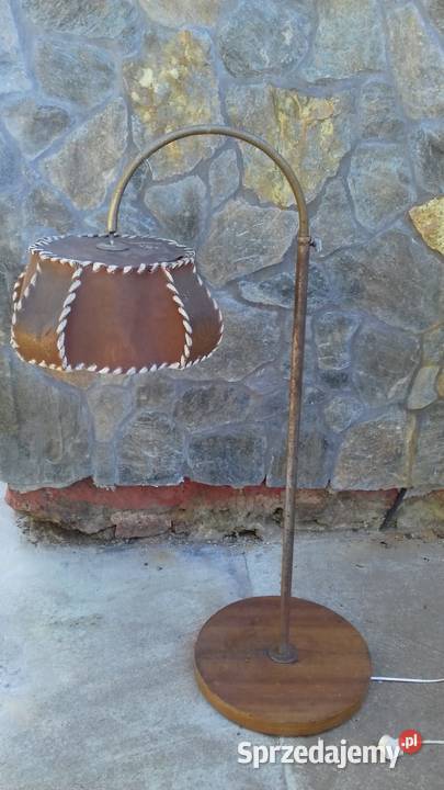 Retro lampa stojaca Halabala z lat 50 tych