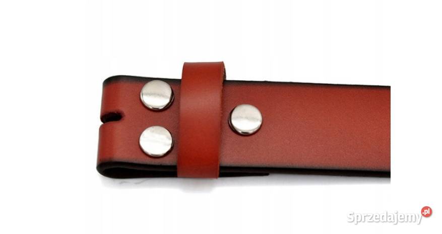 Męski skórzany pasek bez klamry 120 Paski sprzedam