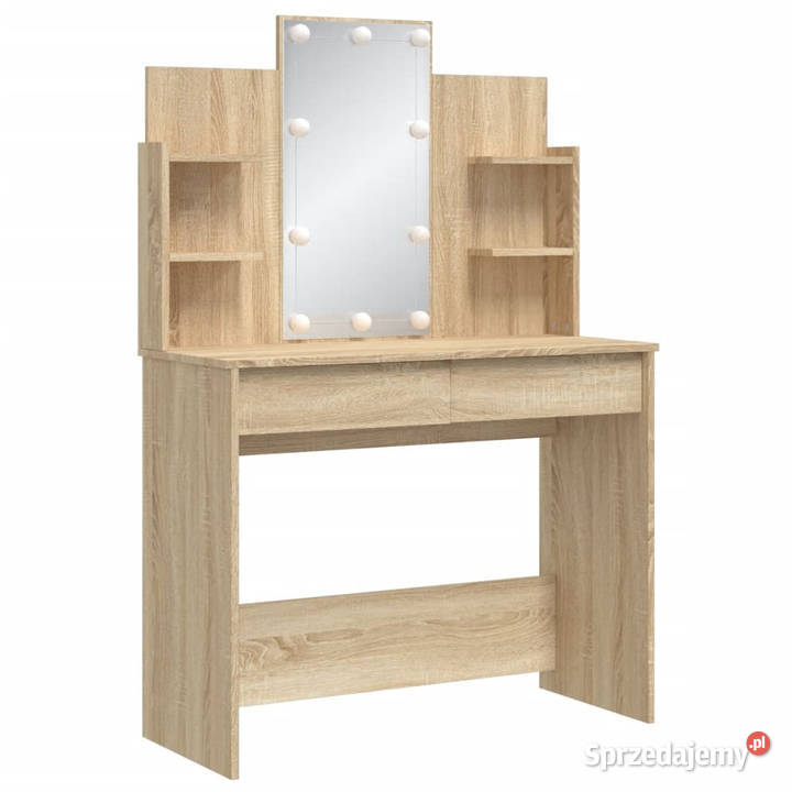 Toaletka z oświetleniem LED dąb sonoma 96x40x142 mazowieckie Warszawa