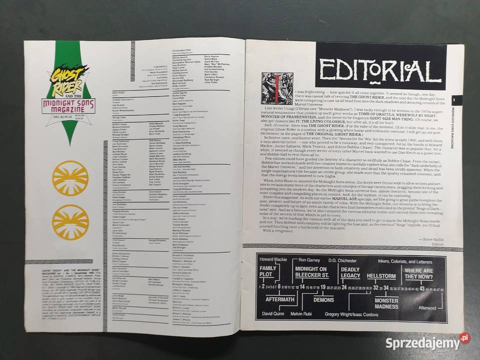 Ghost Rider The Midnight Sons Magazine 1993 Gdynia sprzedam