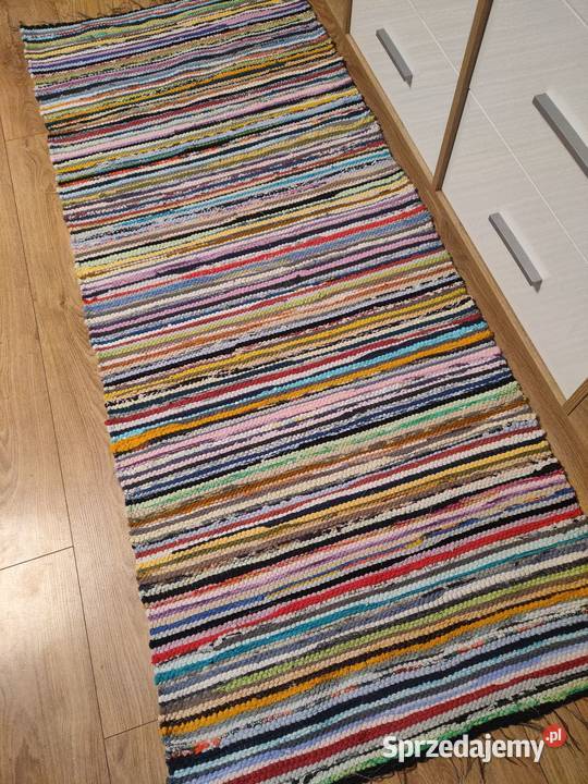 Nowy bawelniany chodnik rękodzieło 182x74 bawełna Suwałki