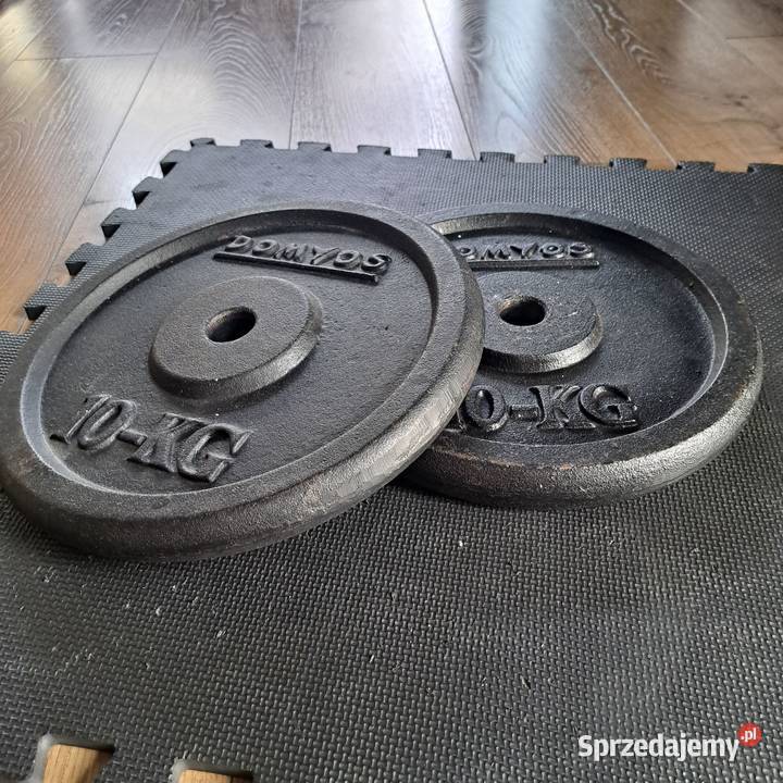 2x10 obciążenia żeliwne ciężarki do hantli gryfu Domaszczyn sprzedam