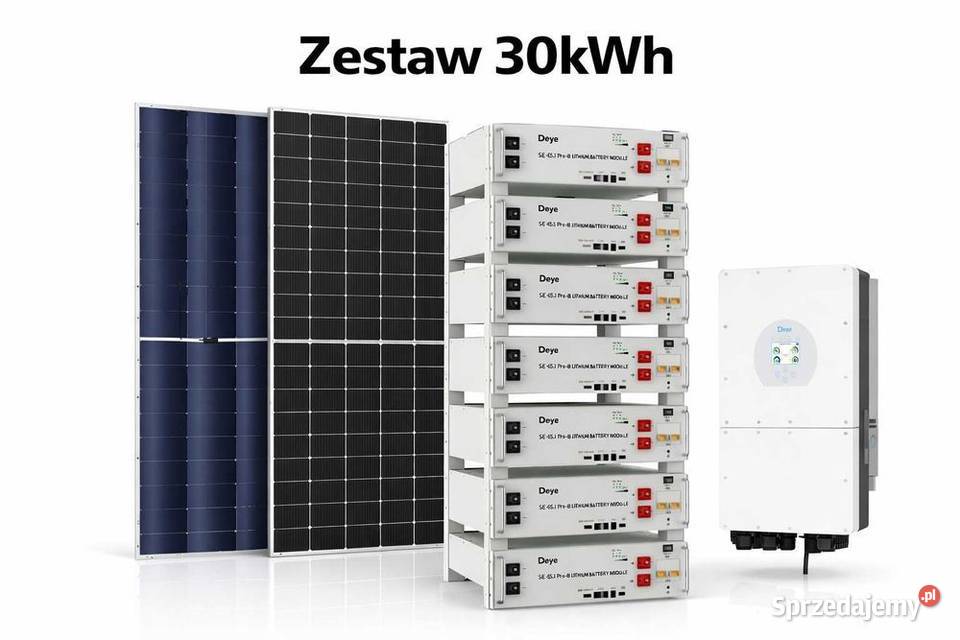 Zestaw budżetowy 30kWh HV panele inwerter 3 fazy