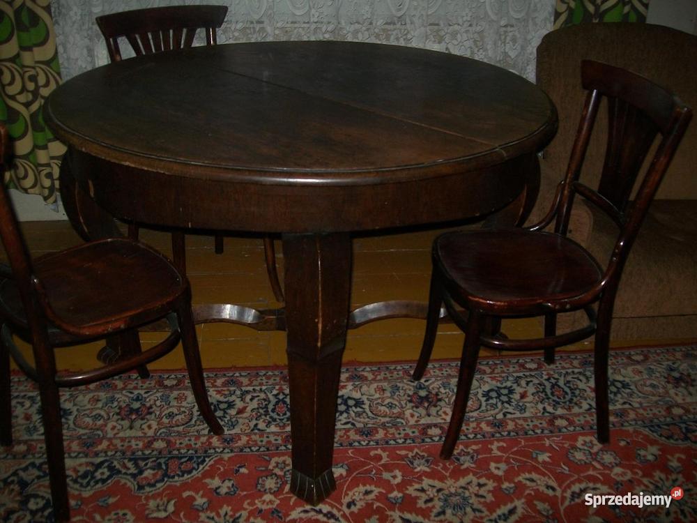 stół dębowy okrągły antyk Meble Włodawa
