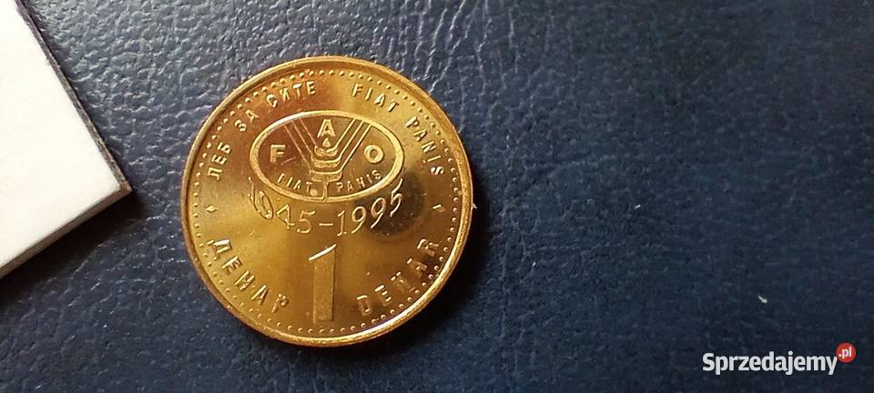 Stare monety 1 denar 1995 FAO Macedonia Północna