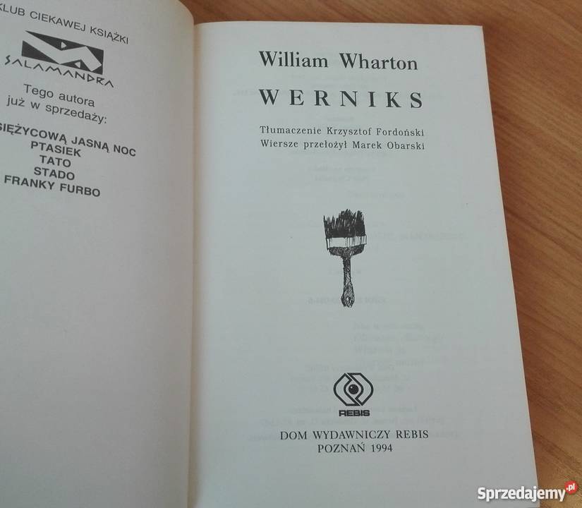 Werniks William Wharton tł K Fordoński Gdańsk