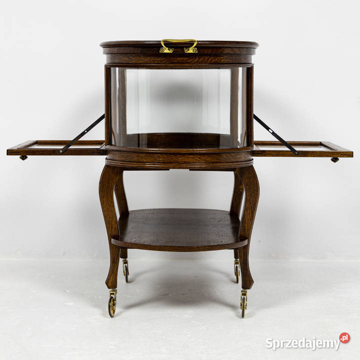 Stylowy Barek Antyk Dębowy Na Kółkach Stary Dąb Swarzędz