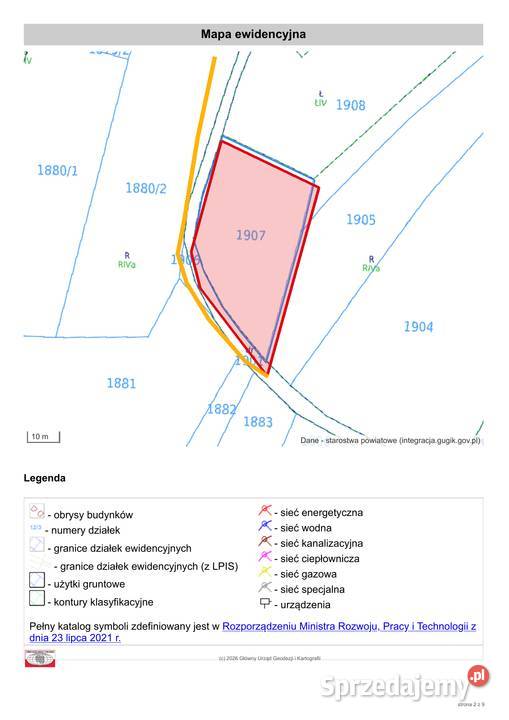 Harklowa k Jasła Działka 147 ara Warunki