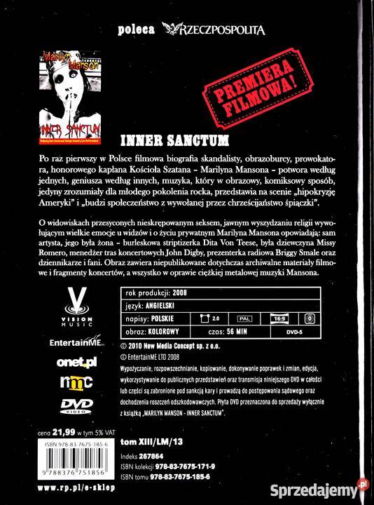 MARILYN MANSON LEGENDY MUZYKI Kalisz