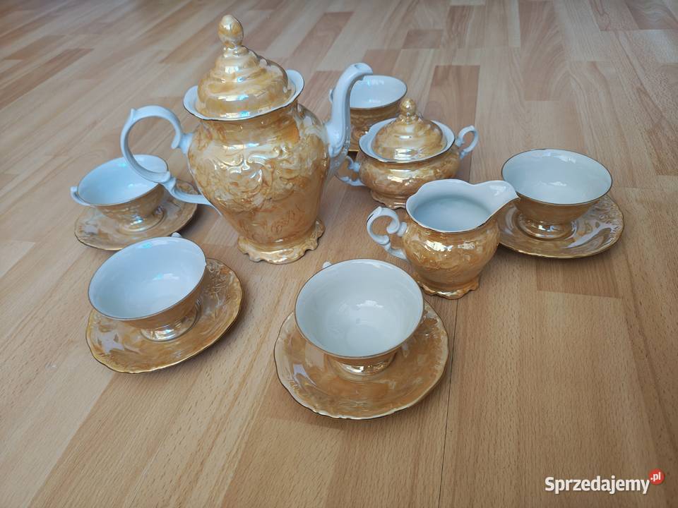 Komplet kawowy 6 osobowy wałbrzych stan