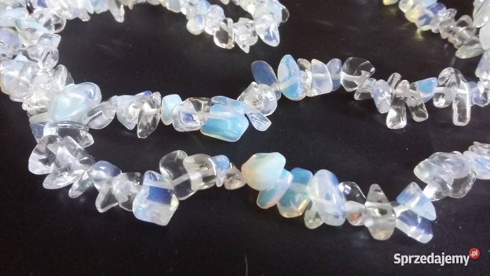 naszyjnik 45 opal mleczny naturalny 615 mm kujawsko-pomorskie Bydgoszcz