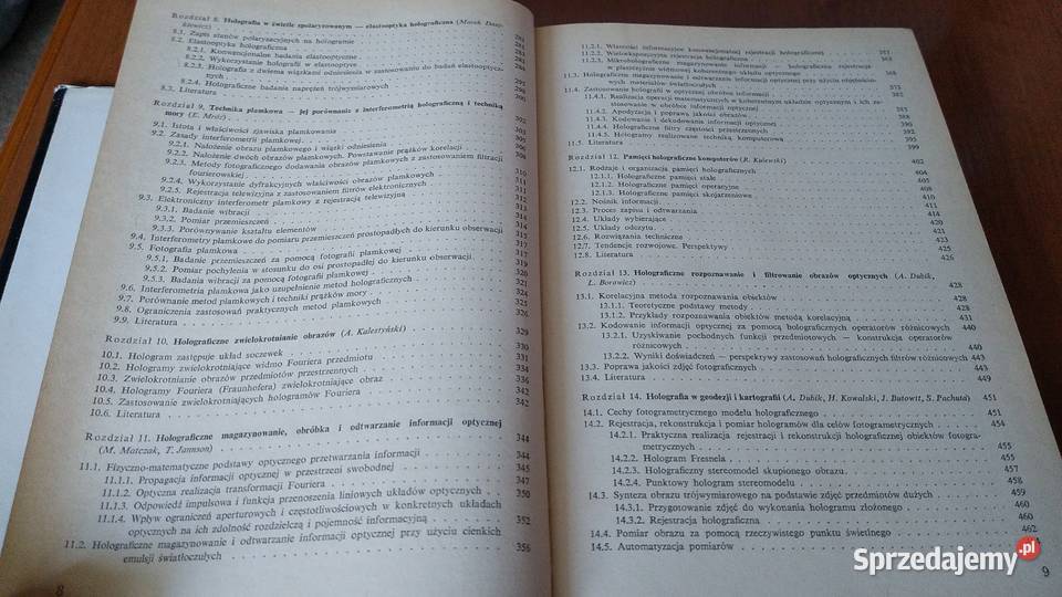 Holografia optyczna podstawy fizyczne i Książki naukowe i popularnonaukowe Gdańsk