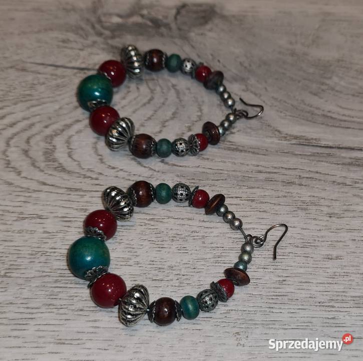 Kolczyki damskie koła koraliki Dodatki Łódź