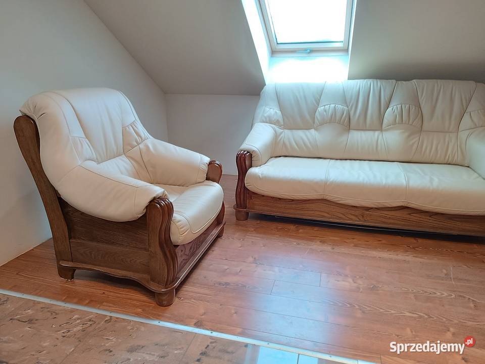 Nowy Komplet ADAM 321 Skóra Dąb Rustikal Meble Olesno