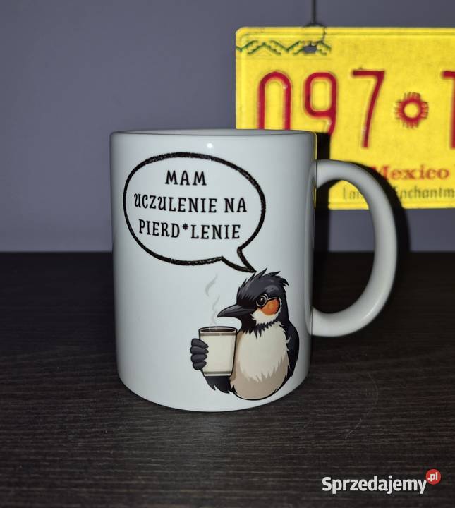 Kubek z tekstem Mam uczulenie na pierdlenie Warszawa sprzedam