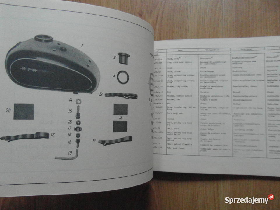 WFM 125 katalog czesci wfm M06 katalog oryginał WFM Poznań