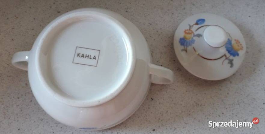 Kahla cukiernica porcelanowa niebieskie kwiaty Gryfino sprzedam