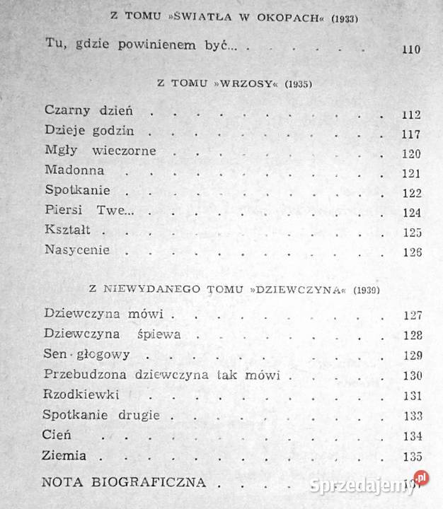 Poezje wybrane Emil Zegadłowicz miękka Chełm