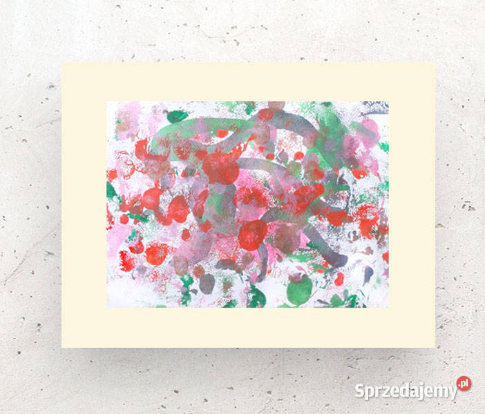 abstrakcja rysunek 30x40 abstrakcyjny obrazek na wielokolorowy Gdynia