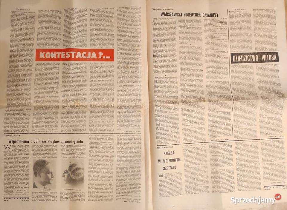 Życie Literackie 1985 44 1754 czasopismo vintage świętokrzyskie Kielce