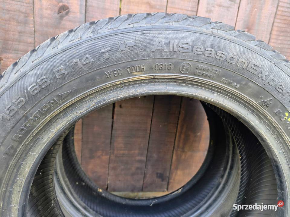 Opony wielosezonowe 15565 r14 letnie zimowe Uniejów sprzedam