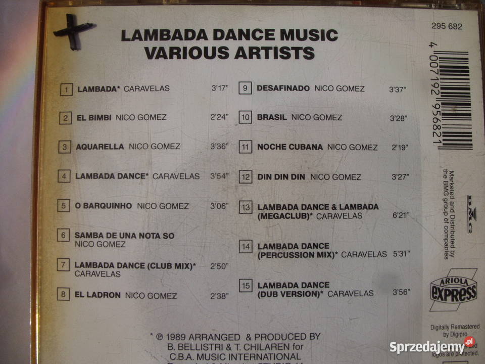 CD dance LAMBADA DANCE MUSIC Brasilian rhyt dolnośląskie Wołów