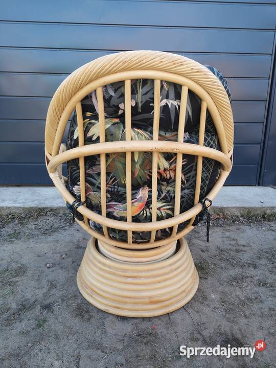 Fotel bujanoobrotowy ratanowy Aleksandrów Łódzki