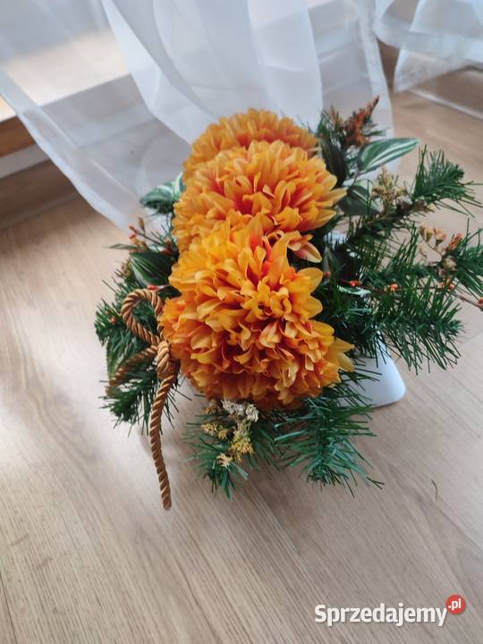 Kompozycja kwiatowa na grób kompozycja na płytę śląskie Sosnowiec sprzedam