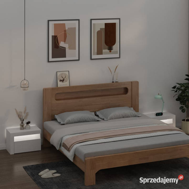 Szafki nocne z LED 2 białe 60x35x40 WM3080734 Warszawa