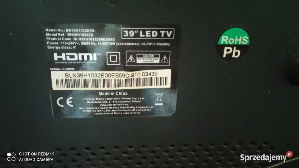TV Blaupunkt 39 LED uszkodzony matryca Wrocław