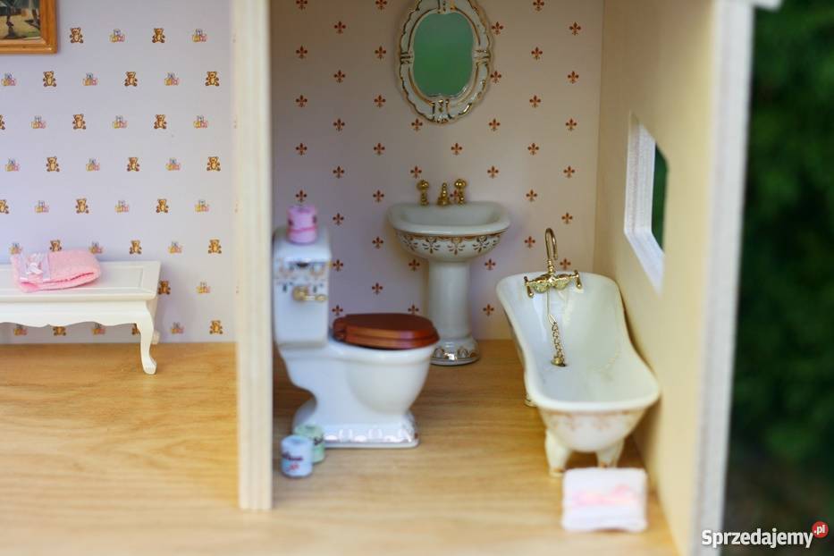 Piękna łazienka ceramiczna do domku lalek 3 lata+ Lalki i akcesoria Poznań