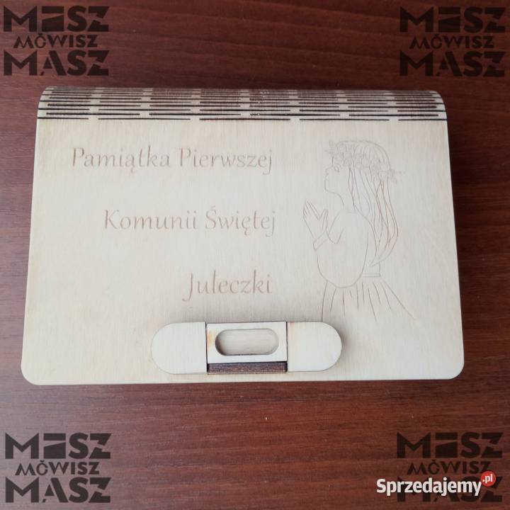 Pudełko na pieniądze biżuterię Komunia Święta Racot