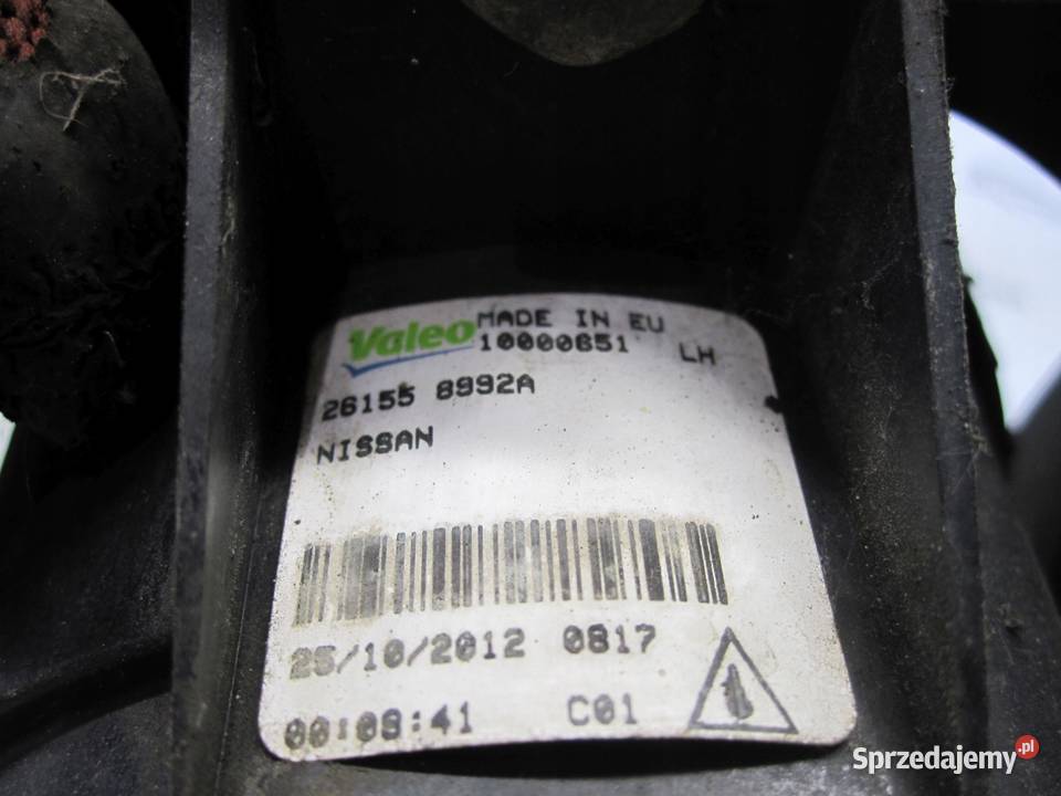 NISSAN QASHQAI halogen lewy 261558992A 10000651 sprzedam
