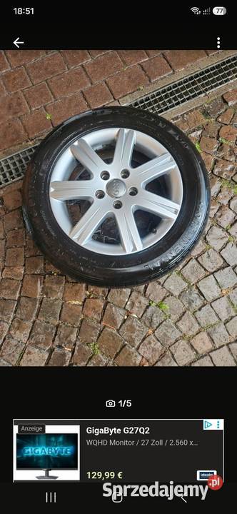 Koła alufelgi 185x130 audi q7 vw Tuareg Porsche Kozubów