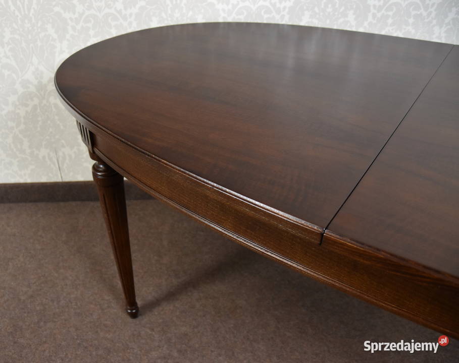 Stylowy komplet mebli owalny stół i 6 krzeseł