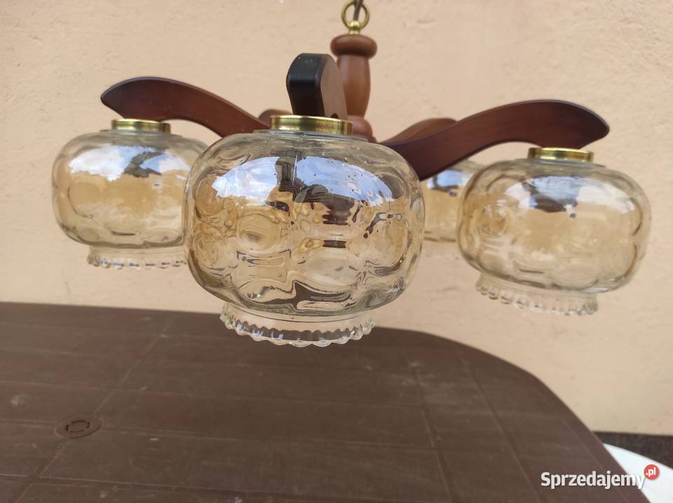 Lampa żyrandol stara prl Schodnia