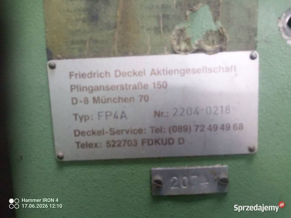 frezarka deckel fp4a Gdów