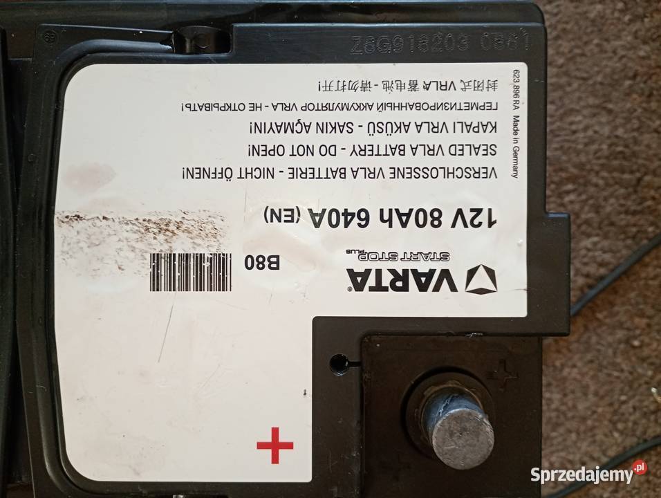 Akumulator Varta 80 AH 640 A dolnośląskie Wrocław