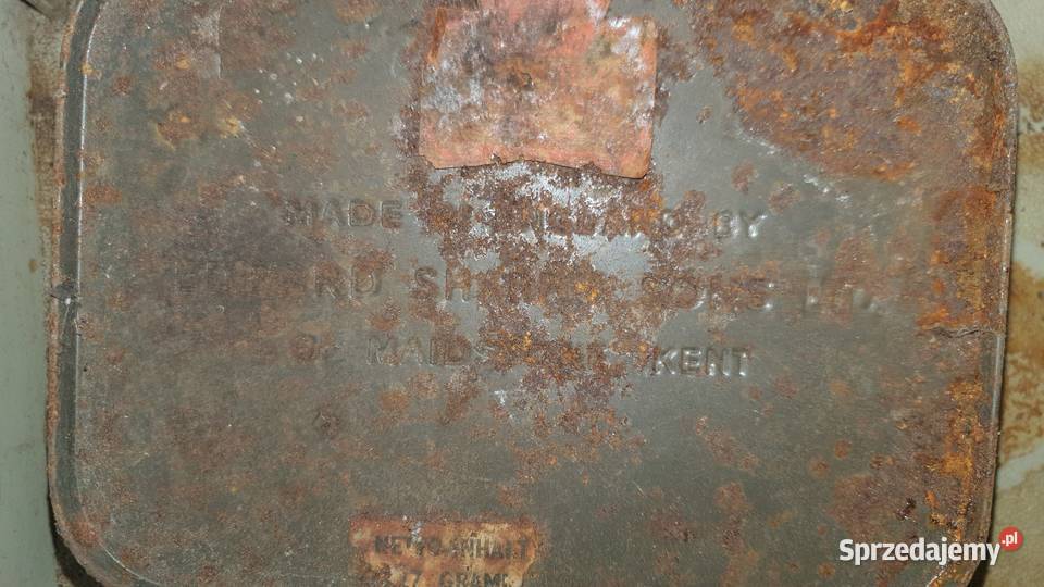 Stare pudełko metalowe przedwojenne na słodycze mazowieckie Warszawa