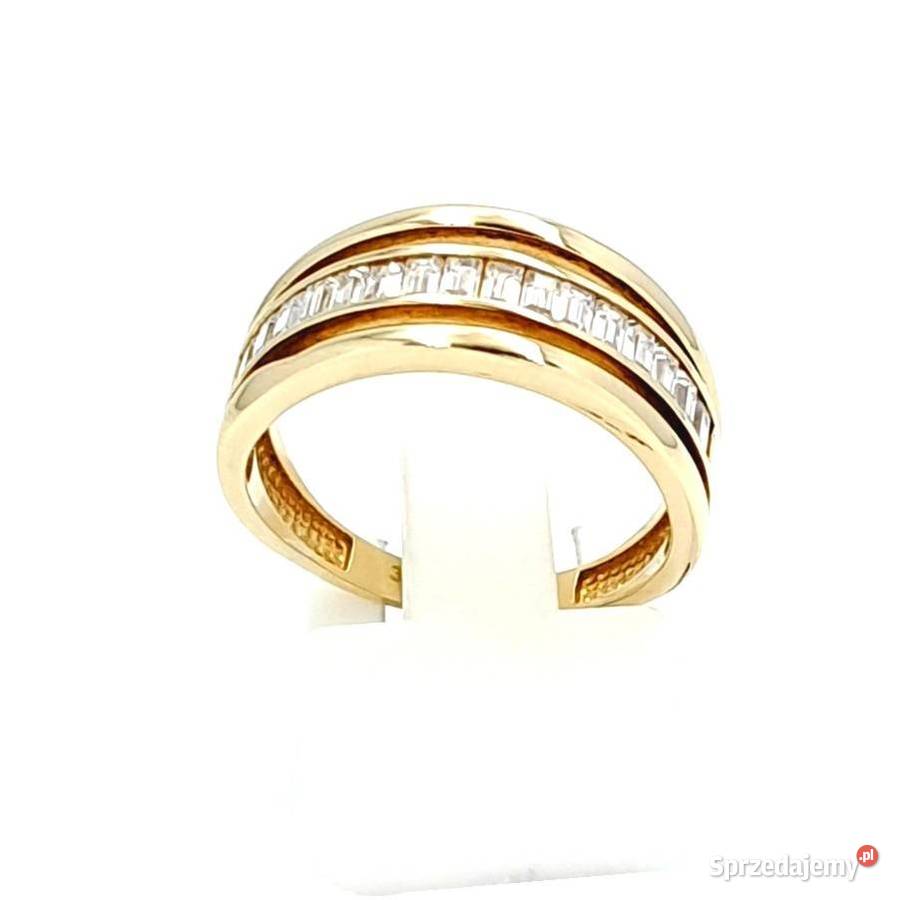 Pierścionek r16 Złoty pr333 Obrączkowy z