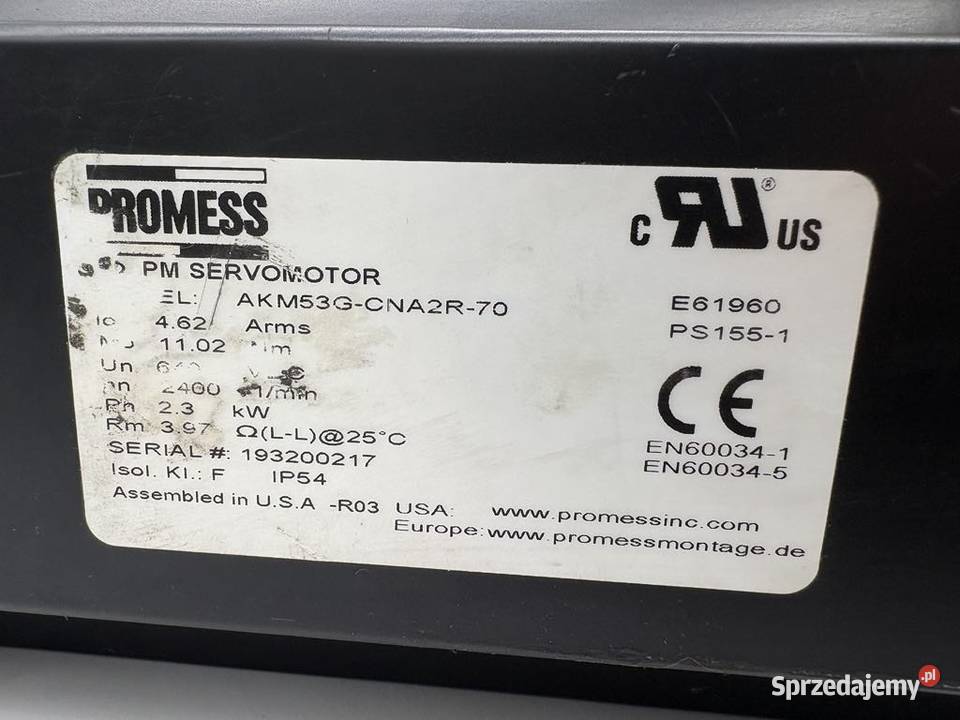 Promess AKM53GCNA2R70 Servomotor Warszawa
