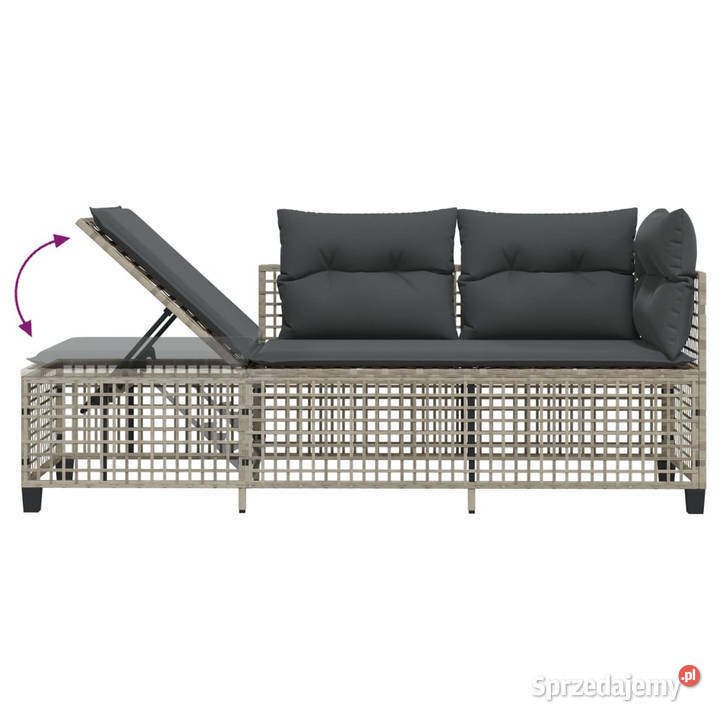 3cz narożna sofa ogrodowa z poduszkami