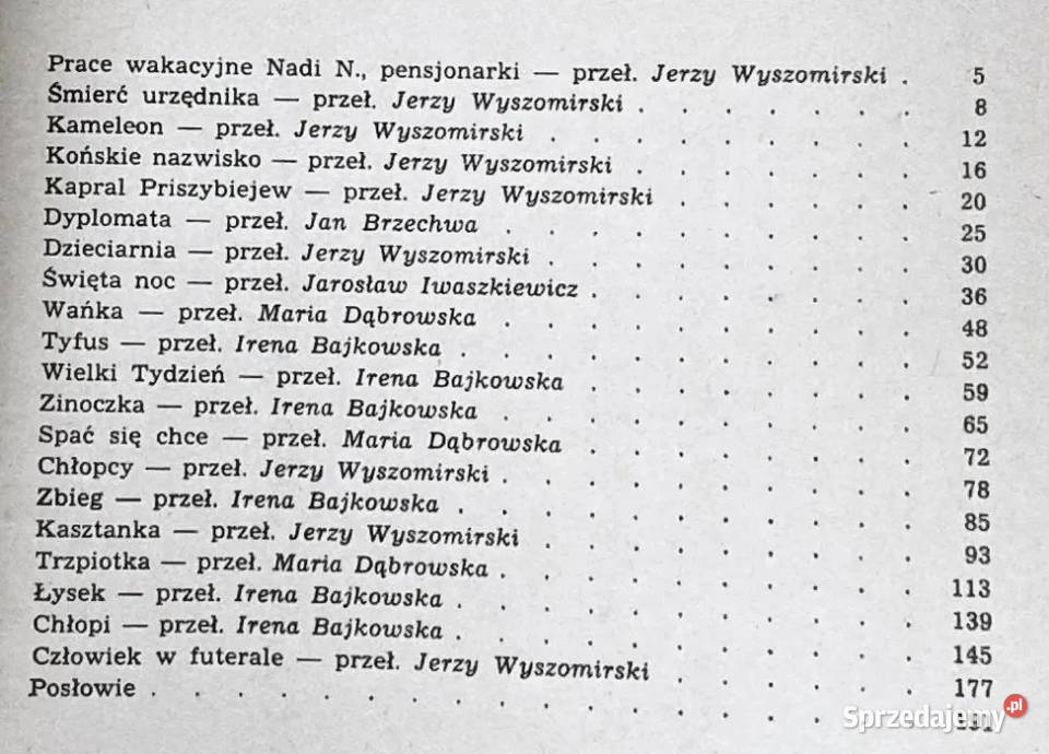 Wybór opowiadań Anton Czechow Rok wydania 1984 Chełm