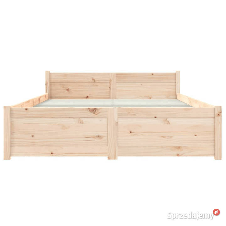 Rama łóżka lite drewno podwójna 135x190 WM815019 Łóżka Warszawa