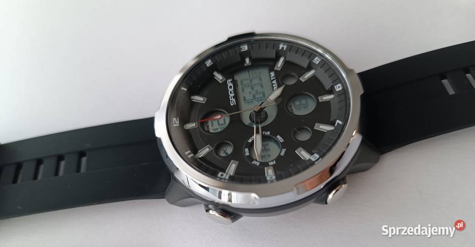Zegarek męski analogowocyfrowy duża tarcza modny Chrzanów